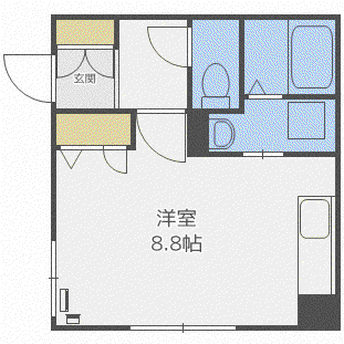 AISU BLDG(ワンルーム/3階)の間取り写真