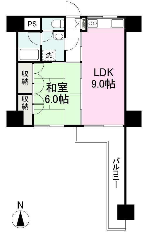 センチュリーハイツ(1LDK/7階)の間取り写真
