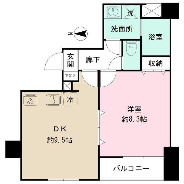 ルート南常盤台(1LDK/2階)の間取り写真