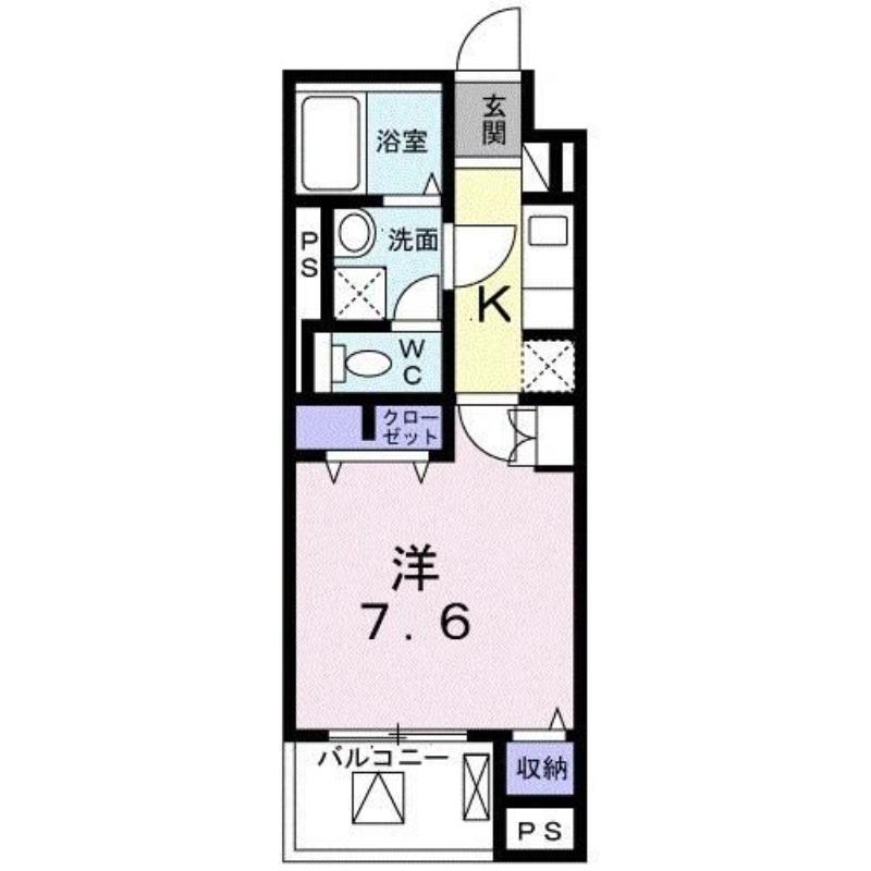 APRICOT(1K/2階)の間取り写真
