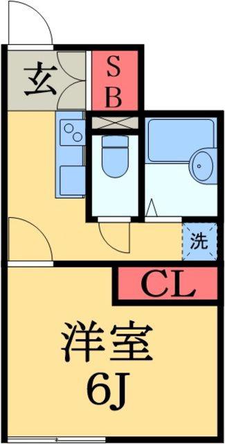 LNプレミール(1K/1階)の間取り写真