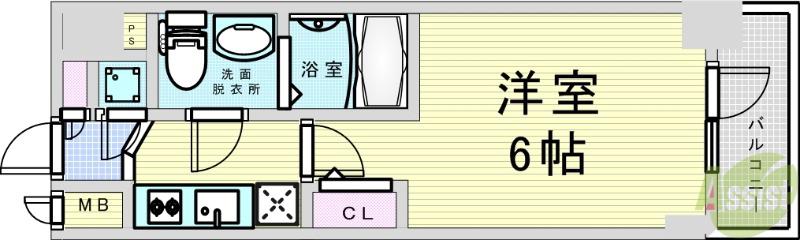 エスリード大阪シティノース(1K/7階)の間取り写真