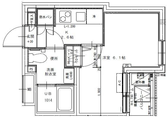 UCマンション豊島園(1K/1階)の間取り写真