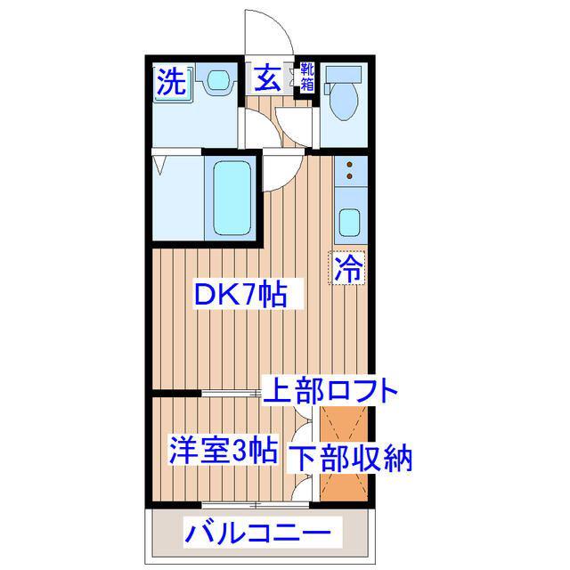 ベルグラン千代田(1DK/1階)の間取り写真