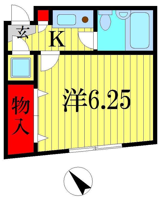 アビタシオン金町(1K/3階)の間取り写真