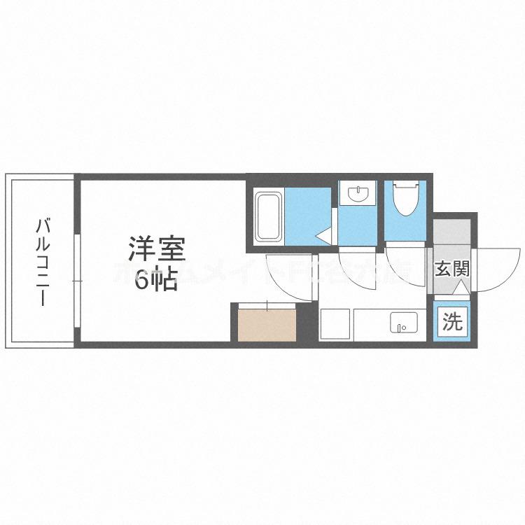 アドバンス西梅田ジェイス(1K/3階)の間取り写真