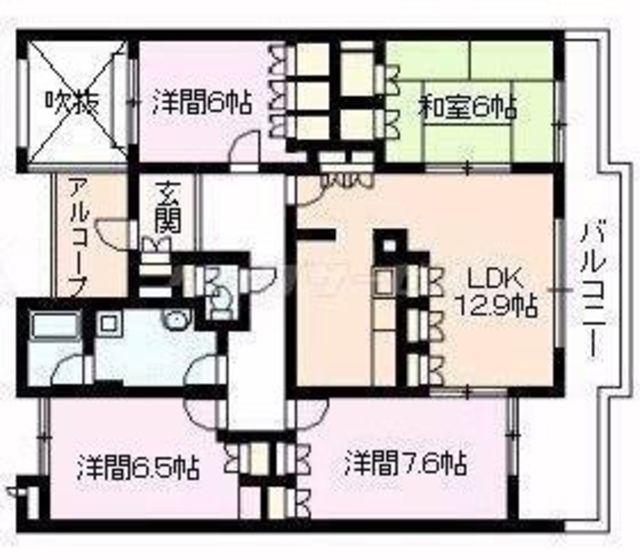 アークパレス98(4LDK/2階)の間取り写真