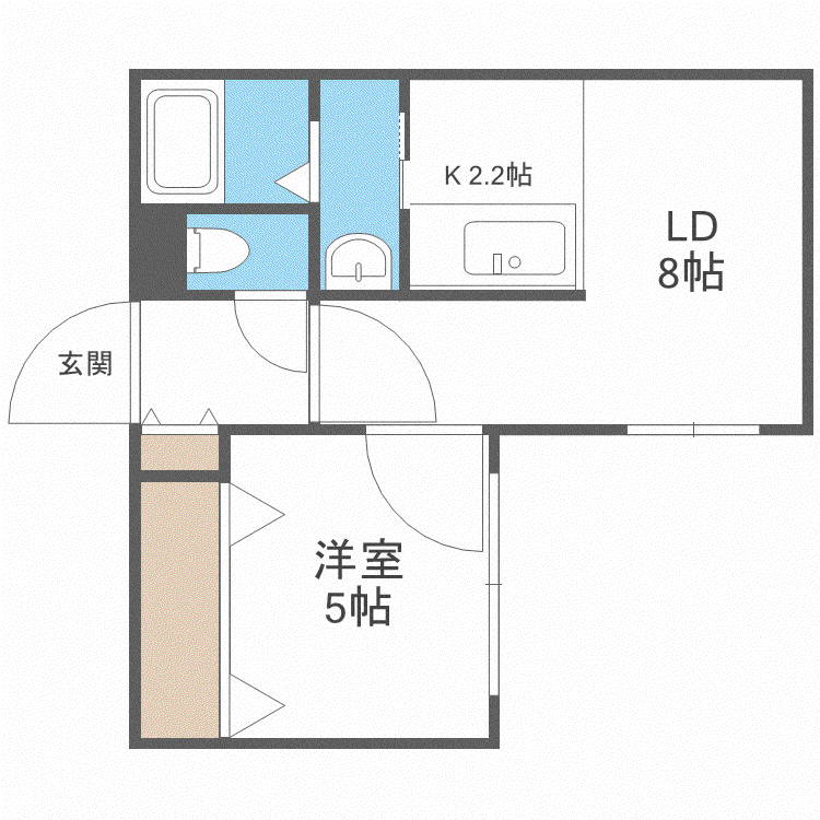 POSH元町 (1LDK/1階)の間取り写真