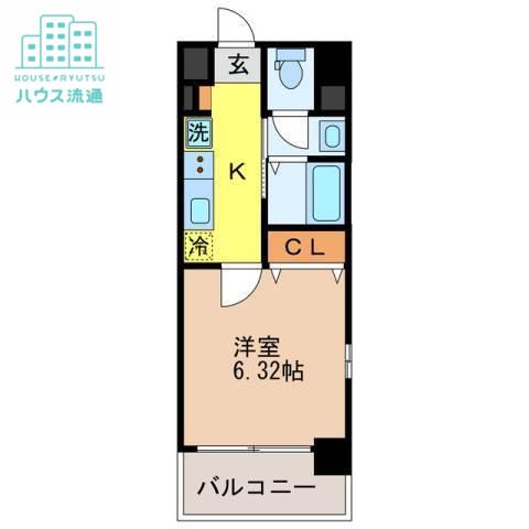RESIDENCE白木(1K/5階)の間取り写真