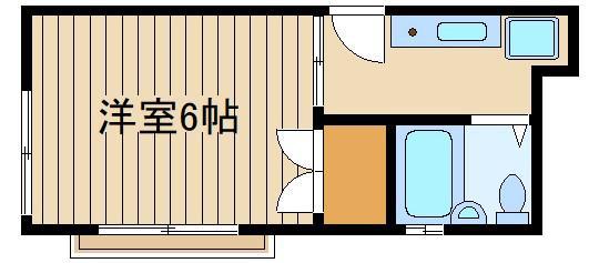 中村アパート(1K/2階)の間取り写真