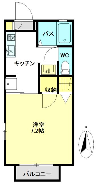 アビテホーム(1K/2階)の間取り写真