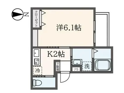 レジェンド・スクエア横濱ー二俣川(1K/2階)の間取り写真