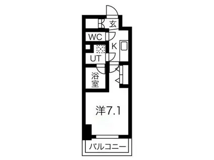 VILLA・SERENO姫路(1K/9階)の間取り写真