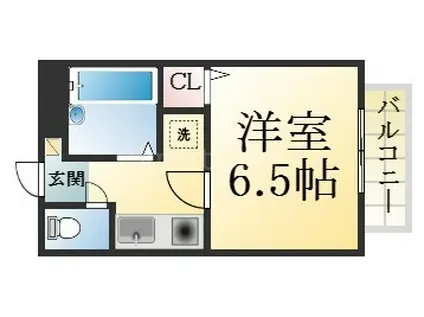 ラスペランザ須磨(1K/2階)の間取り写真
