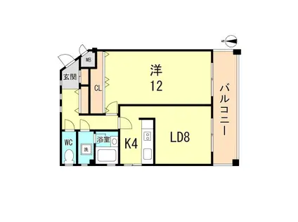 アークパレス誠(1LDK/3階)の間取り写真