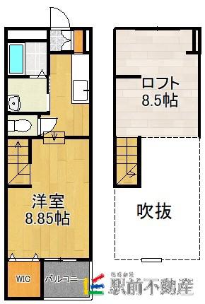 ネクサス(1K/1階)の間取り写真