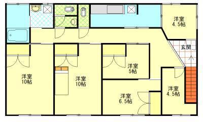 JR奥羽本線 土崎駅 徒歩11分 3階建 築34年(6K/2階)の間取り写真