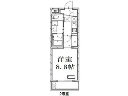 グレイスフラット(1K/2階)の間取り写真