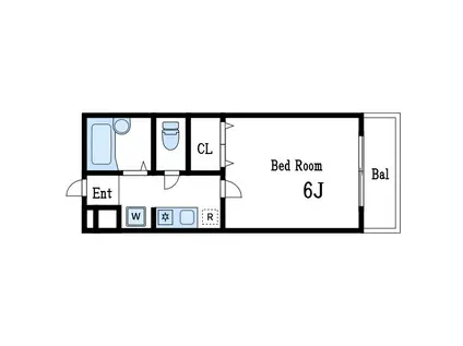 カーサ・ディ・パルコ(1K/2階)の間取り写真