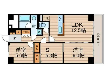 ライオンズステーションプラザ両国(3LDK/14階)の間取り写真