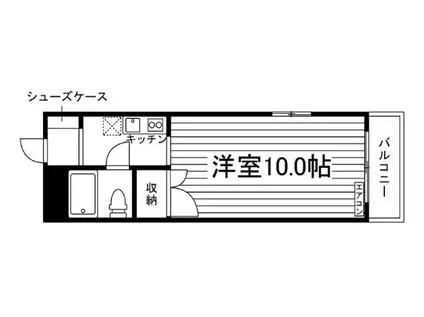 ハイバレー3(1K/4階)の間取り写真