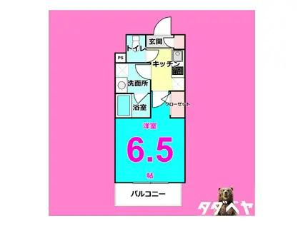 CAVANA新栄(1K/9階)の間取り写真