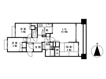 ハイセレサ田無本町シティタワー(3LDK/12階)の間取り写真