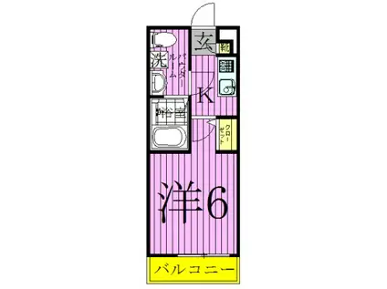 CREVISTA北千住(1K/5階)の間取り写真