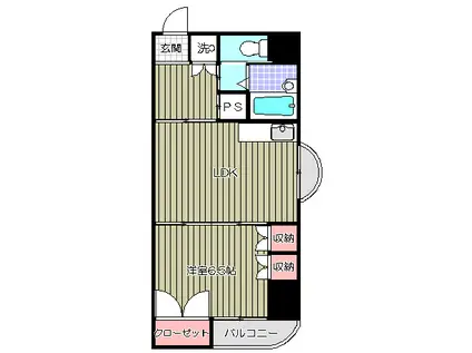 パレ・デ・モニュマンオンダ(1LDK/10階)の間取り写真