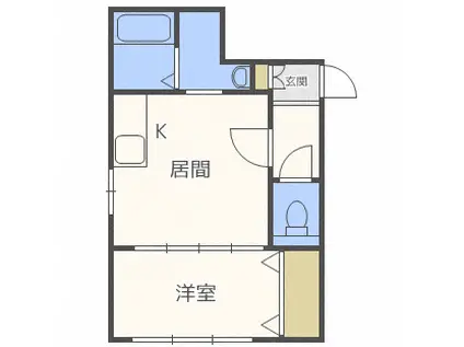 LARCO BALENO N16 (1LDK/2階)の間取り写真