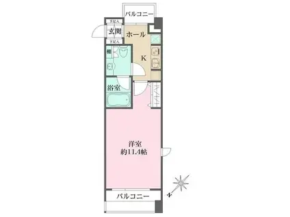 西新宿VIPROYAL(1K/3階)の間取り写真