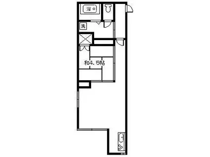 BRIGHT COURT大塚(ワンルーム/3階)の間取り写真