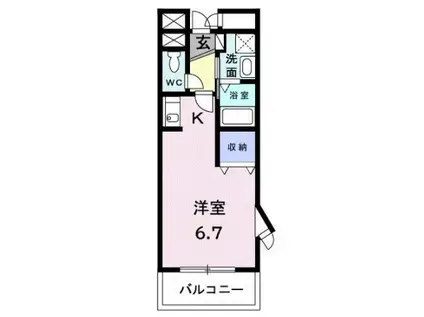 ローズスクエア(1K/3階)の間取り写真