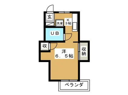 メゾネット伊藤(ワンルーム/2階)の間取り写真
