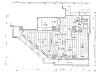 アップルタワー大阪谷町(3LDK/28階)の間取り写真