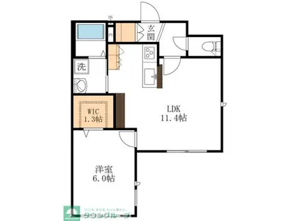 プラージュ蔵前(1LDK/1階)の間取り写真