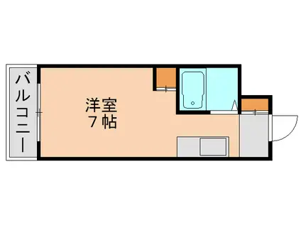 エクシードマンション県庁前(ワンルーム/7階)の間取り写真