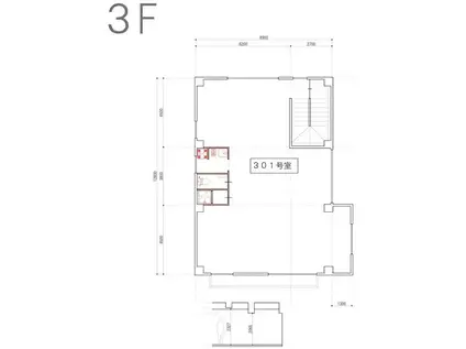 自由が丘店舗・事務所ビル(ワンルーム/3階)の間取り写真