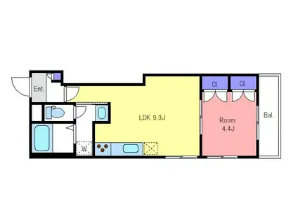 MAISON(1LDK/1階)の間取り写真