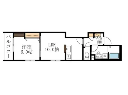 ST.FORESTセントフォレスト(1LDK/4階)の間取り写真