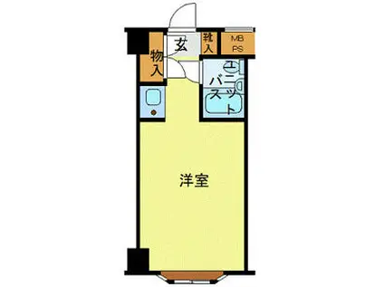 ハローレジデンス西葛西(ワンルーム/4階)の間取り写真