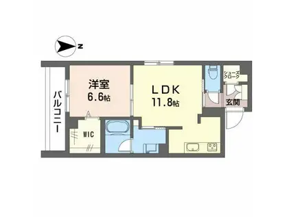 モントレゾール(1LDK/2階)の間取り写真