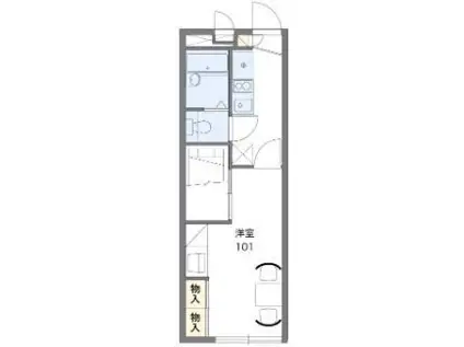 レオパレス彩(1K/1階)の間取り写真