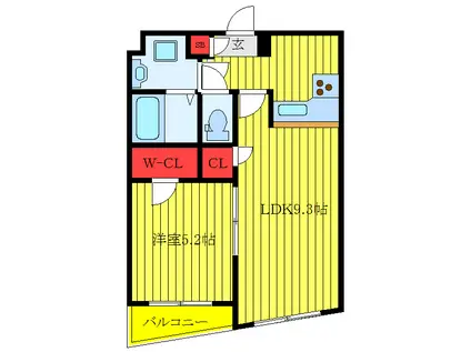 ルリオン板橋プレミアムコート(1LDK/4階)の間取り写真