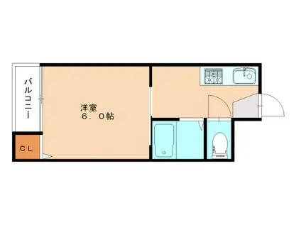 サンハイツニュー日吉(1K/3階)の間取り写真