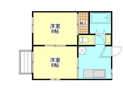 タカクコーポI(2DK/2階)の間取り写真