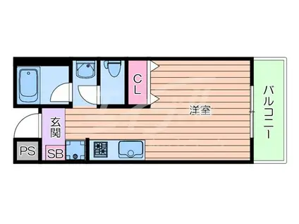 グランドメゾンII(ワンルーム/3階)の間取り写真