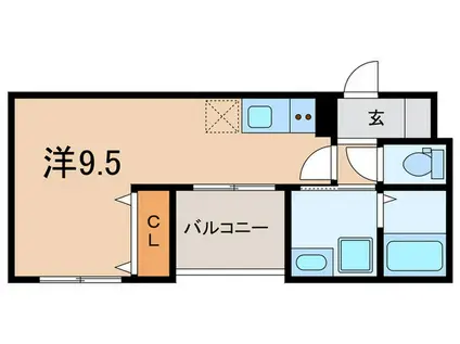 K-TSUCHIYAMA(ワンルーム/2階)の間取り写真