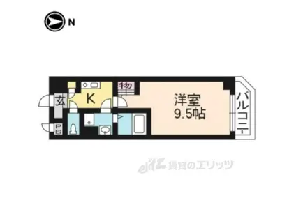 SWISS京都堀川ウエスト(1K/10階)の間取り写真