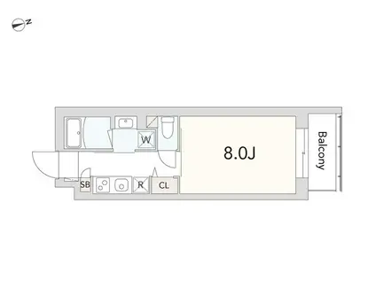 GRANDUO経堂15(1K/4階)の間取り写真